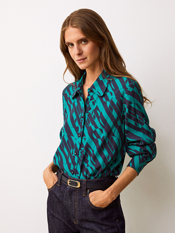 CHEMISE GUILENE  Impr. geometric , Pr&ecirc;t-&agrave;-porter Bensimon