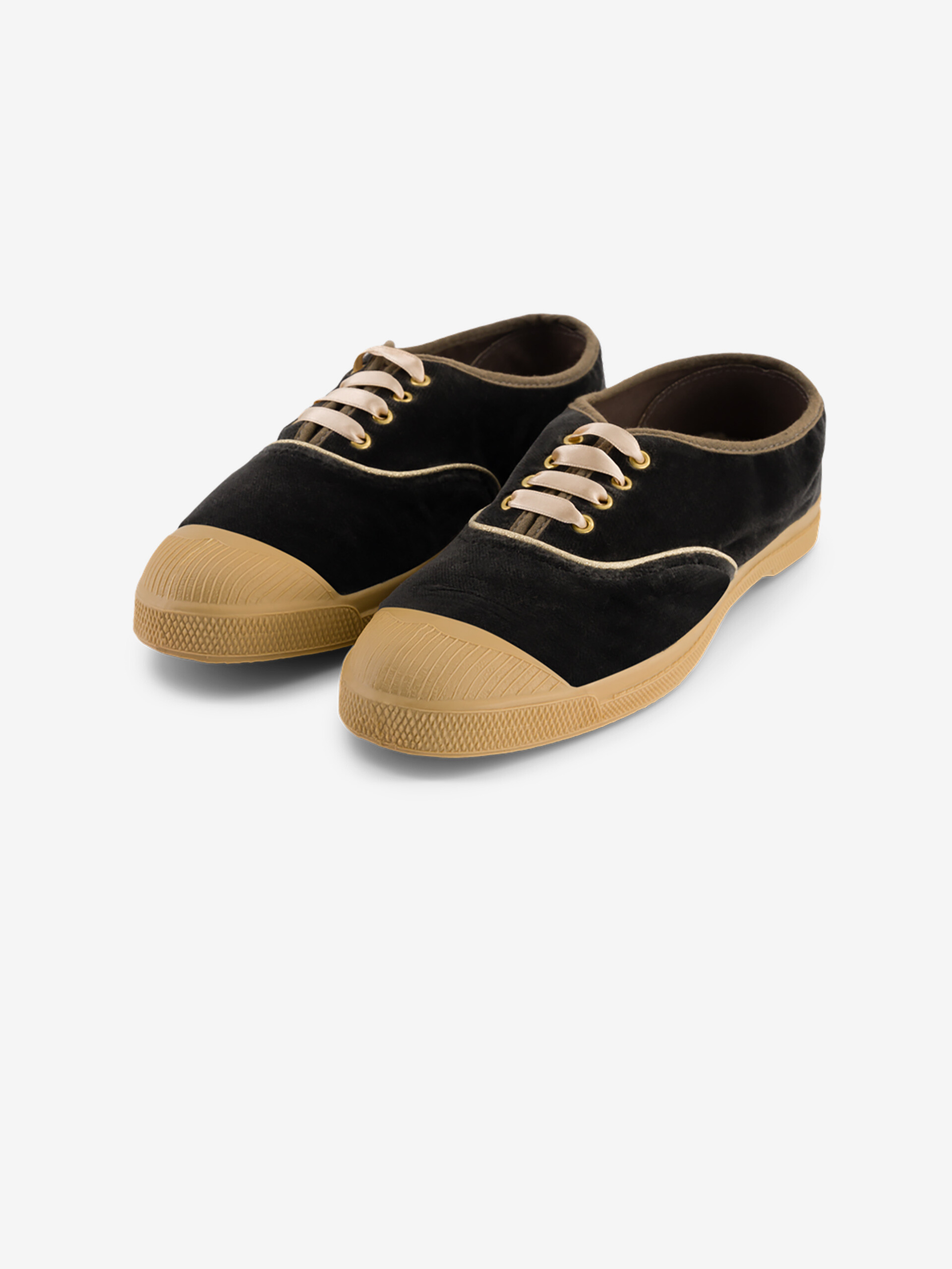 LACETS FEMME VELVET  Grey twill , Tennis & Chaussures Bensimon