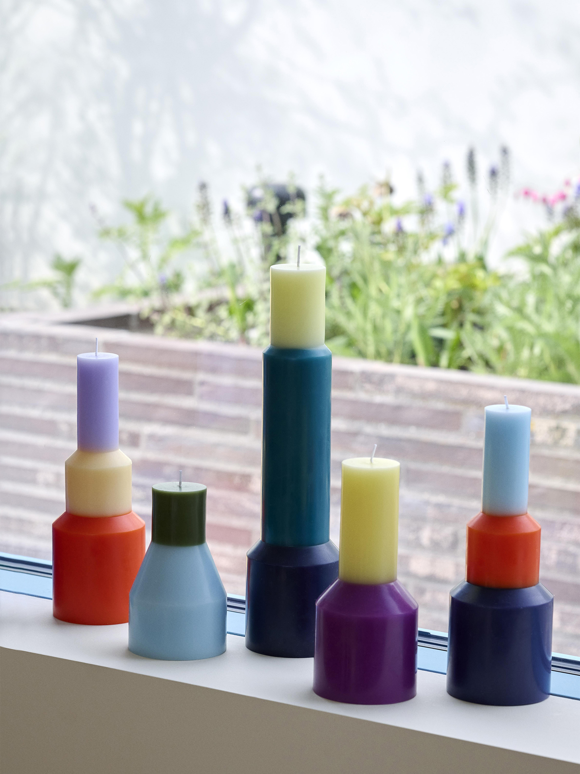 BOUGIE PILLAR BLEU ELECTRIQUE S - HAY Bleu/orange , Maison Bensimon