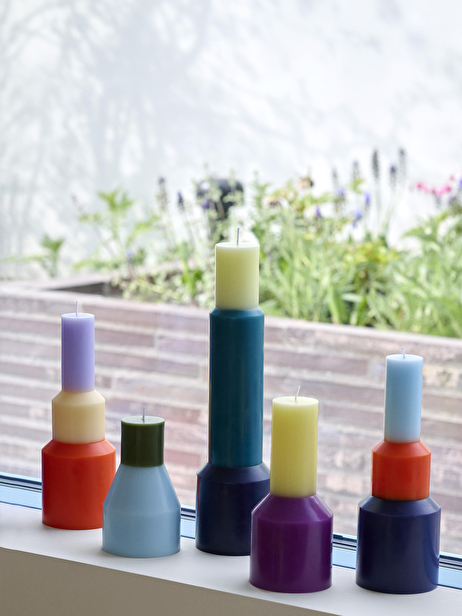 BOUGIE PILLAR HAUTE FUCHSIA S - HAY  Violet , Maison Bensimon