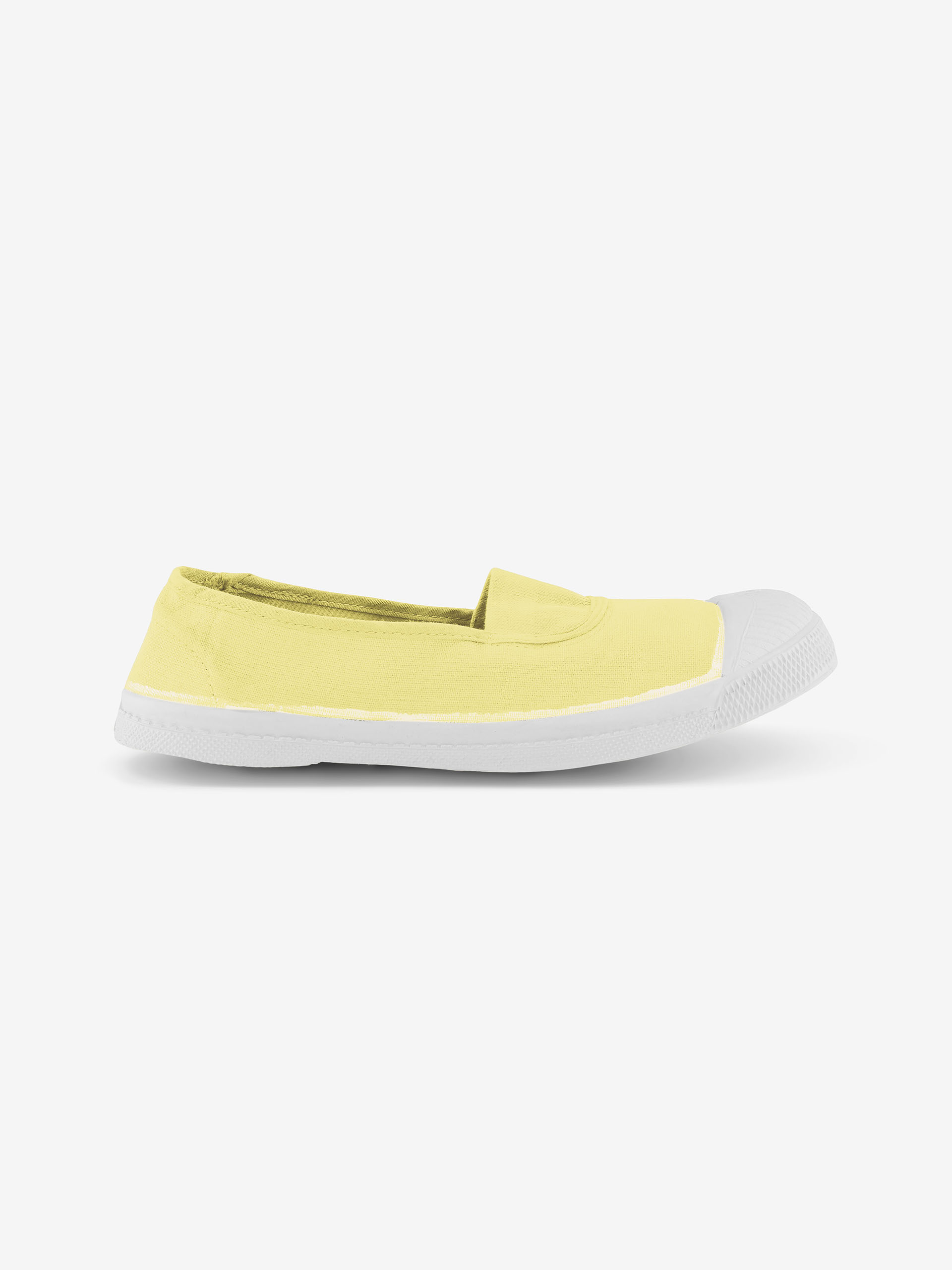 TENNIS ELASTIQUE FEMME  Citron , Tennis & Chaussures Bensimon