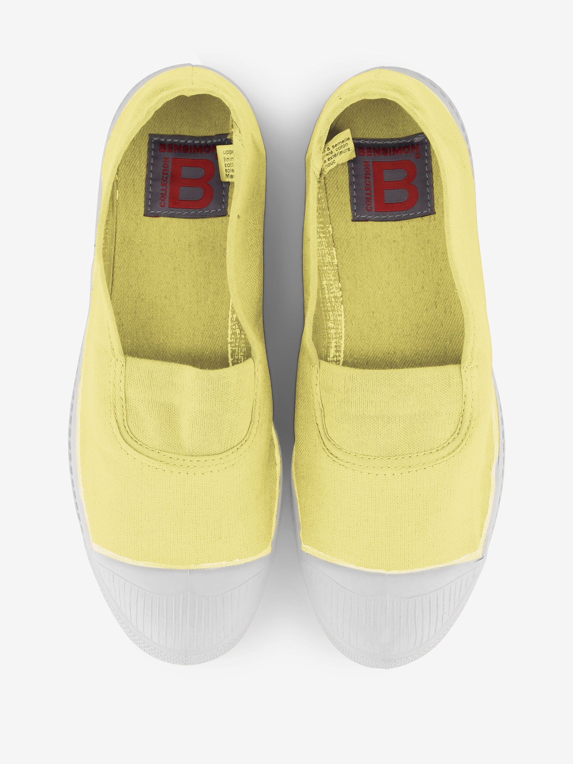 TENNIS ELASTIQUE FEMME  Citron , Tennis & Chaussures Bensimon