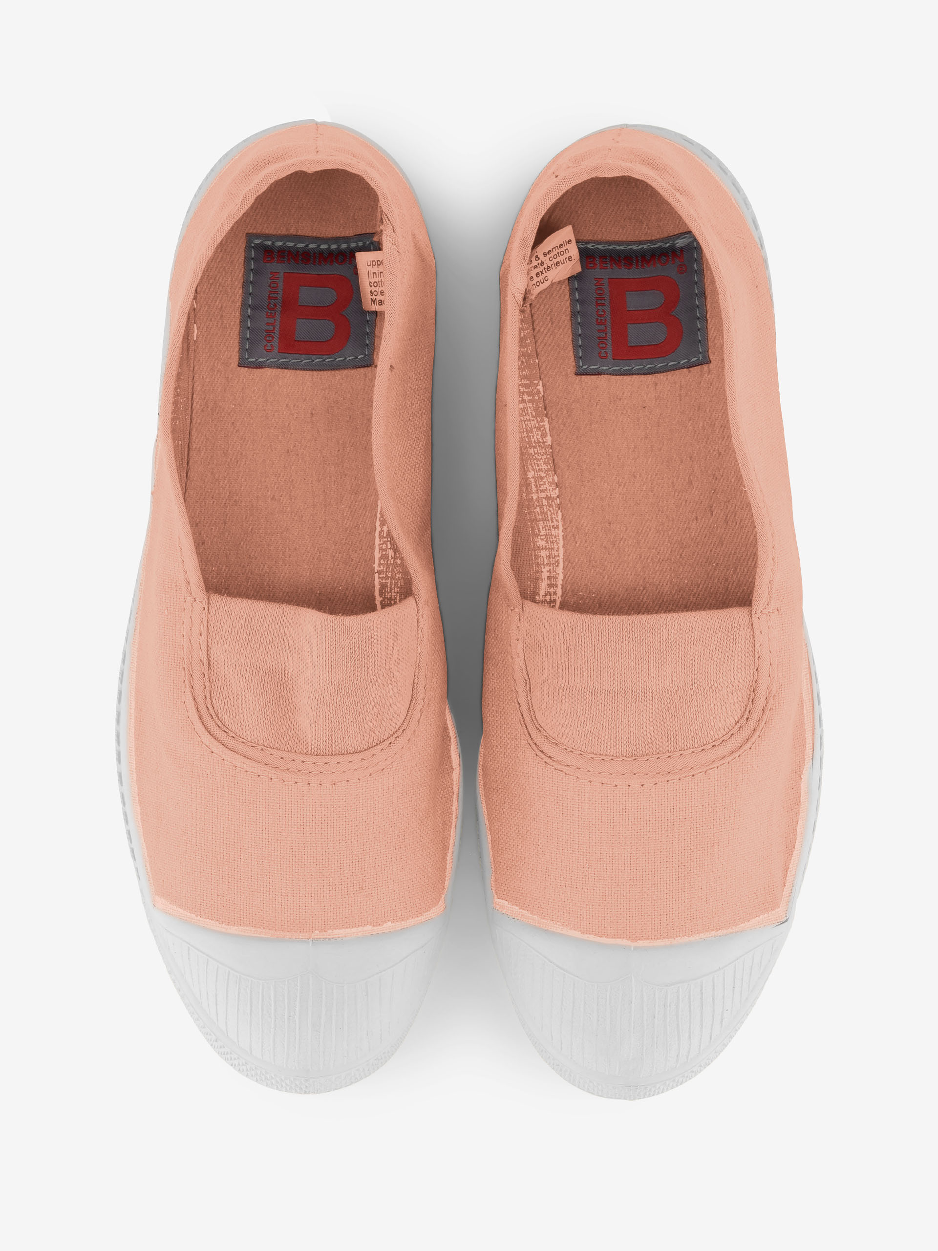 TENNIS ELASTIQUE FEMME  Rose , Tennis & Chaussures Bensimon