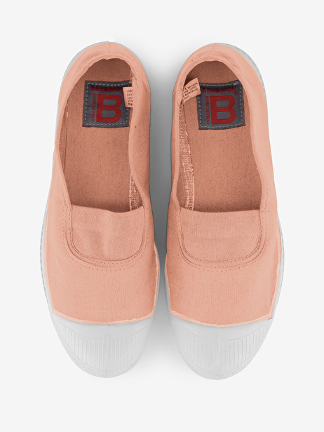 TENNIS ELASTIQUE FEMME  Rose , Tennis & Chaussures Bensimon