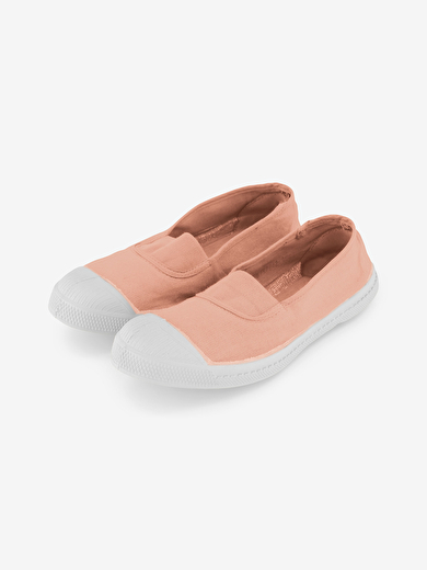 TENNIS ELASTIQUE FEMME  Rose , Tennis & Chaussures Bensimon
