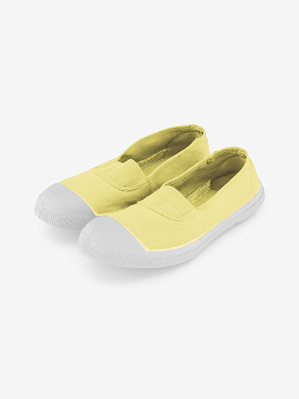 TENNIS ELASTIQUE FEMME  Citron , Tennis & Chaussures Bensimon