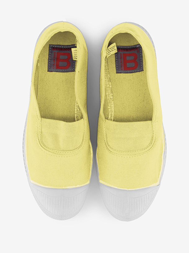 TENNIS ELASTIQUE FEMME  Citron , Tennis & Chaussures Bensimon