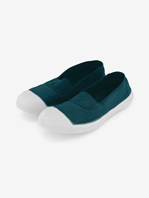 TENNIS ELASTIQUE FEMME  Paon , Tennis & Chaussures Bensimon
