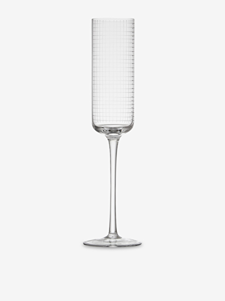 SET 4 FLUTES CHAMPAGNE STRIES  Transparent , Maison Bensimon