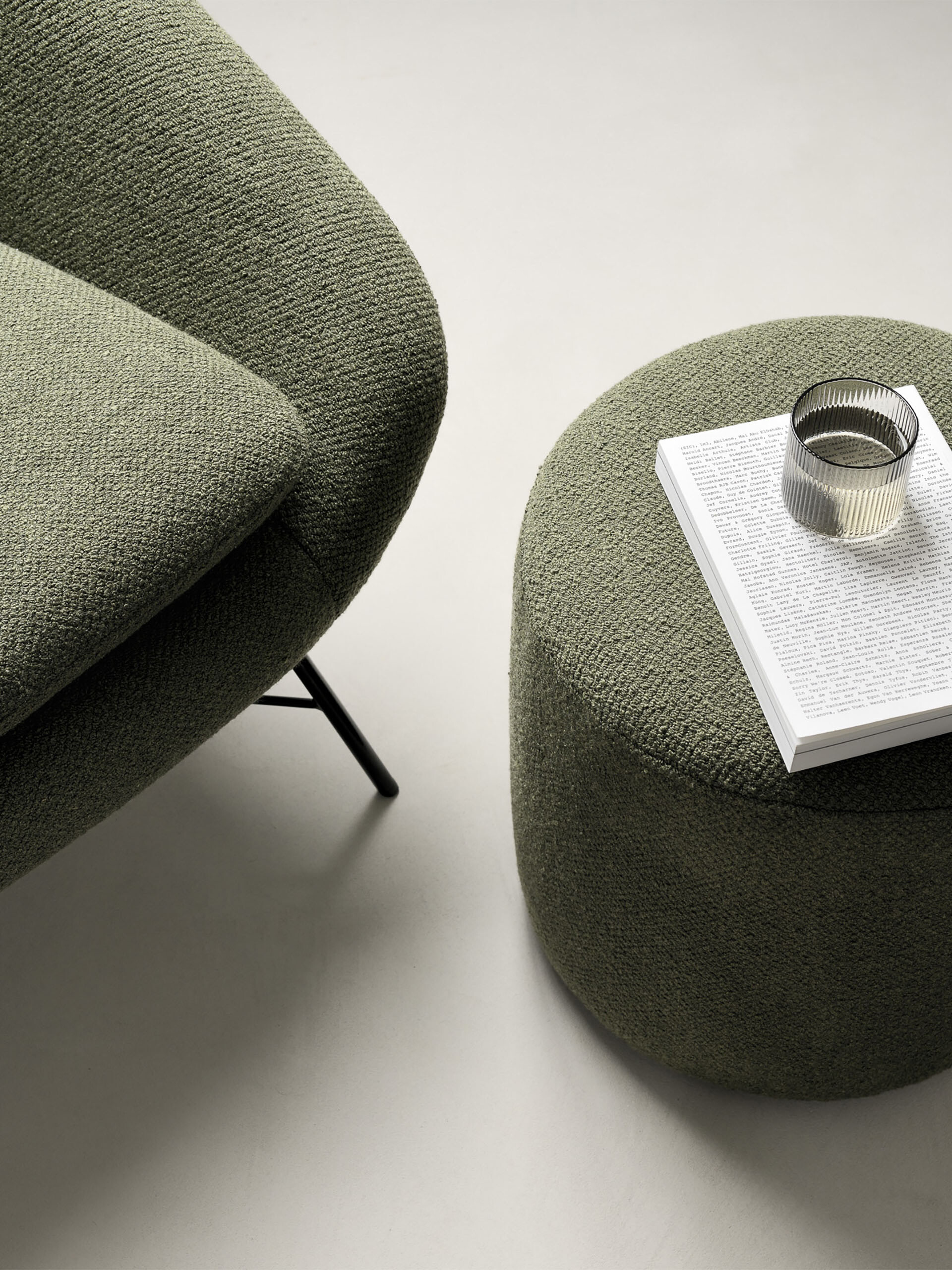 POUF BARROW JACQUES DENEEF - ETHNICRAFT  Vert , Maison Bensimon