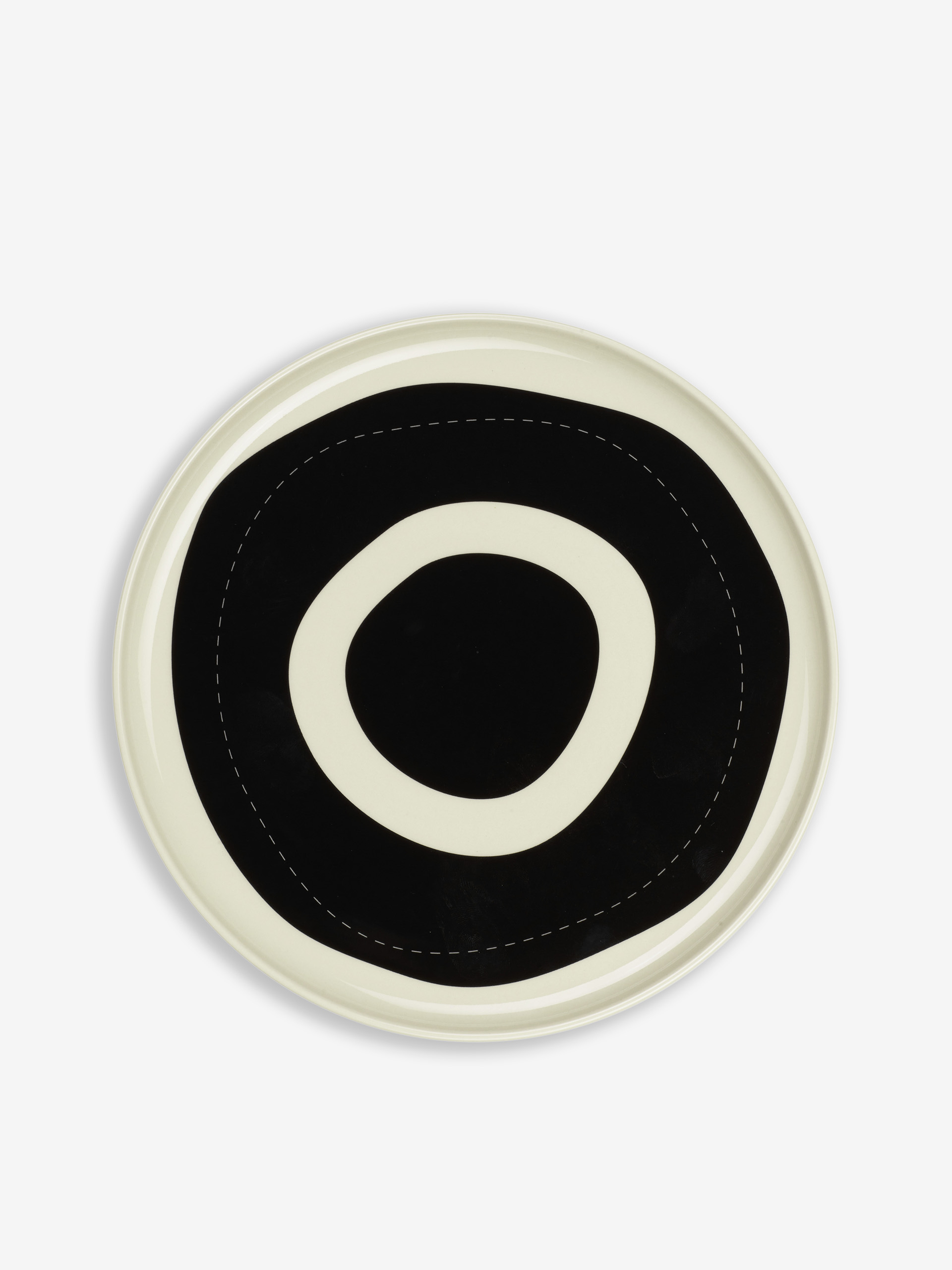 ASSIETTE ARTY TARGET GRES NOIR BLANC - A... Noir/blanc , Maison Bensimon