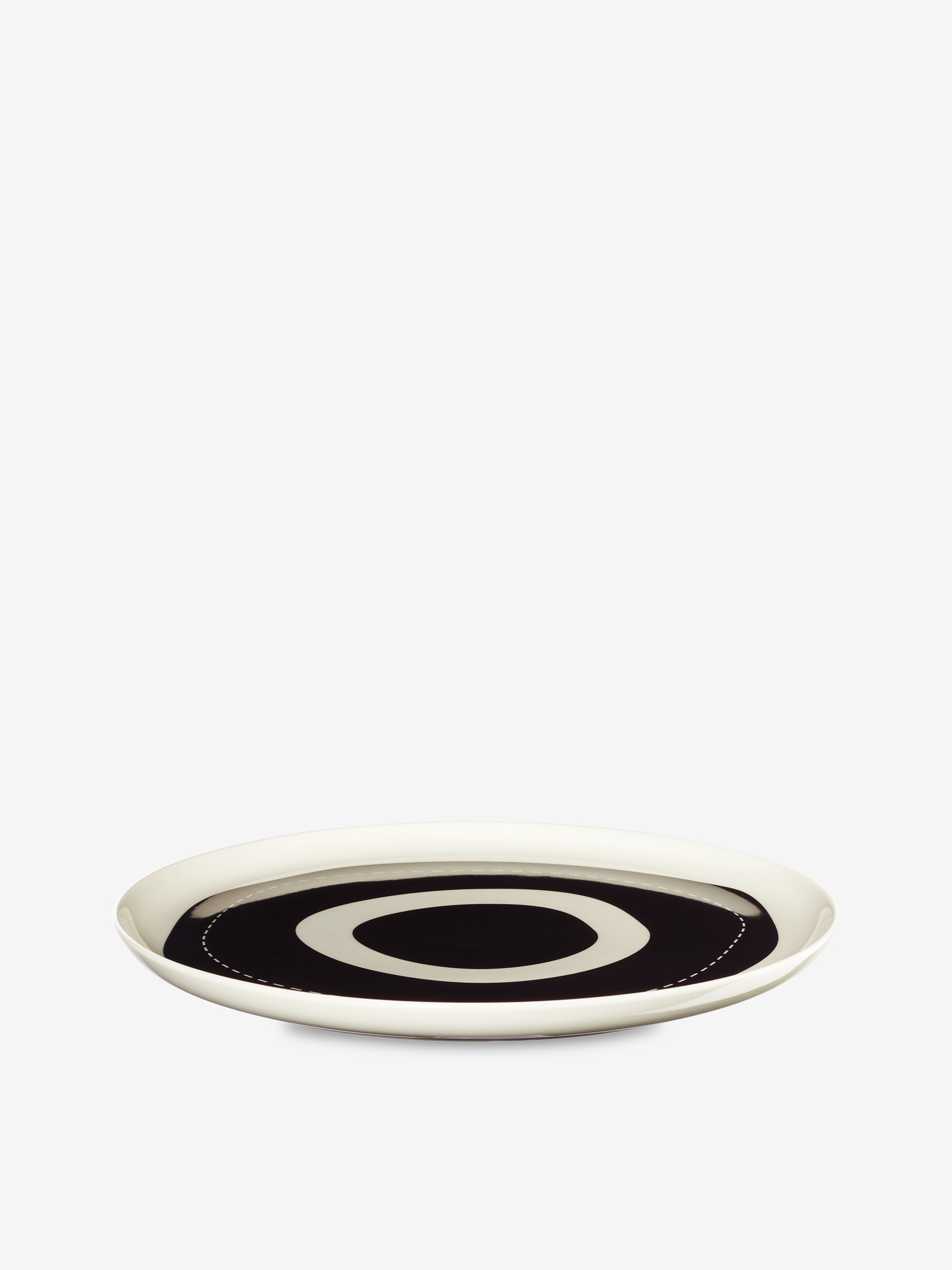 ASSIETTE ARTY TARGET GRES NOIR BLANC - A... Noir/blanc , Maison Bensimon