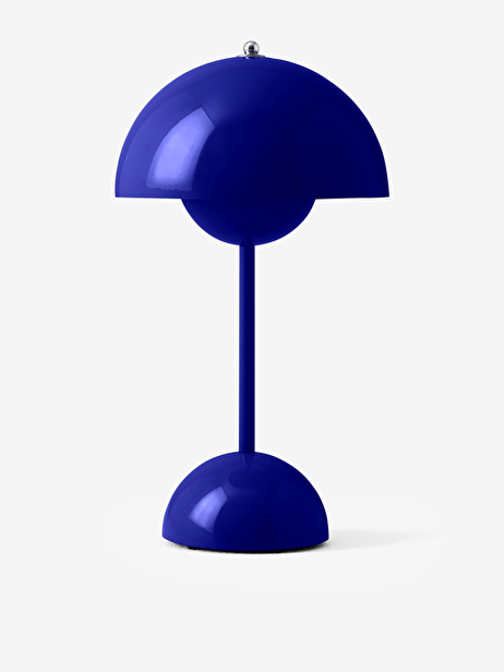 LAMPE DE TABLE SANS FIL RECHARGEABLE FLOWERPOT VP9 BLEU COBALT - &TRADITION  Cobalt , Maison Bensimon