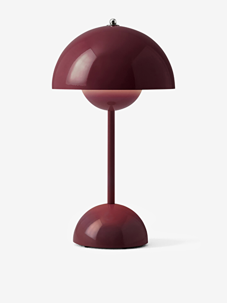 LAMPE DE TABLE SANS FIL RECHARGEABLE FLOWERPOT VP9 PRUNE - &TRADITION  Prune , Maison Bensimon