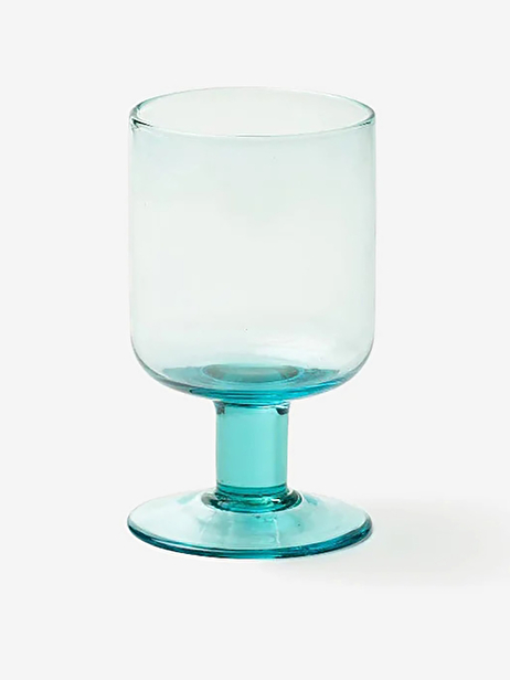 VERRE A VIN VERRE BLEU TURQUOISE - BITOS...  Aqua , Maison Bensimon