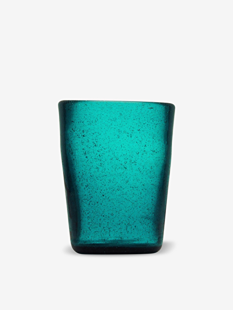 VERRE A EAU BUBBLE BLEU PETROLE - ZANI SERAFINO  Bleu petrole , Maison Bensimon