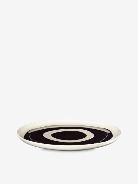 ASSIETTE ARTY TARGET GRES NOIR BLANC - A...  Noir/blanc , Maison Bensimon
