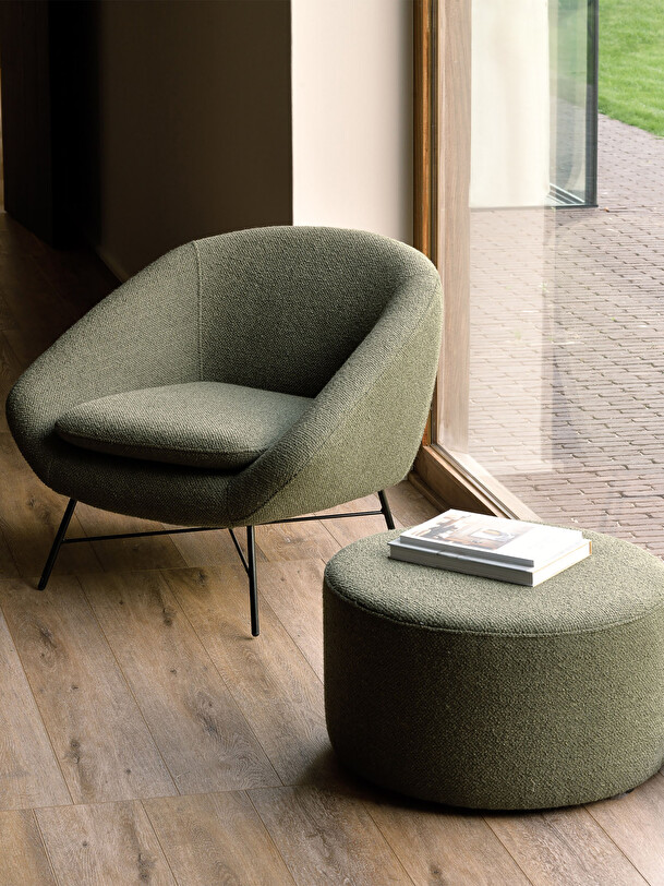 POUF BARROW JACQUES DENEEF - ETHNICRAFT  Vert , Maison Bensimon