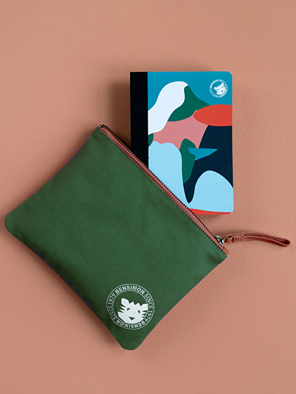 ZIPPED POCKET PAPIER TIGRE  Marine , Sacs & Bagages Bensimon