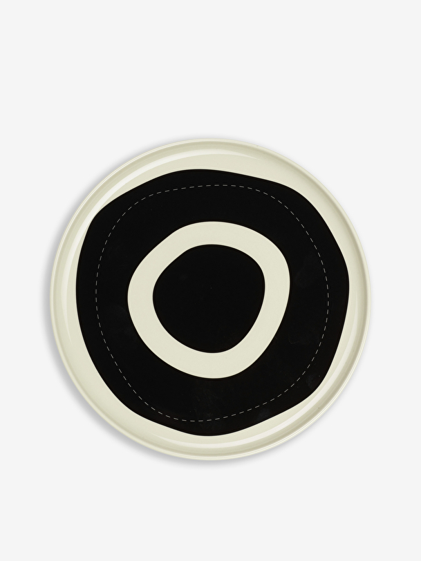 ASSIETTE ARTY TARGET GRES NOIR BLANC - A... Noir/blanc , Maison Bensimon