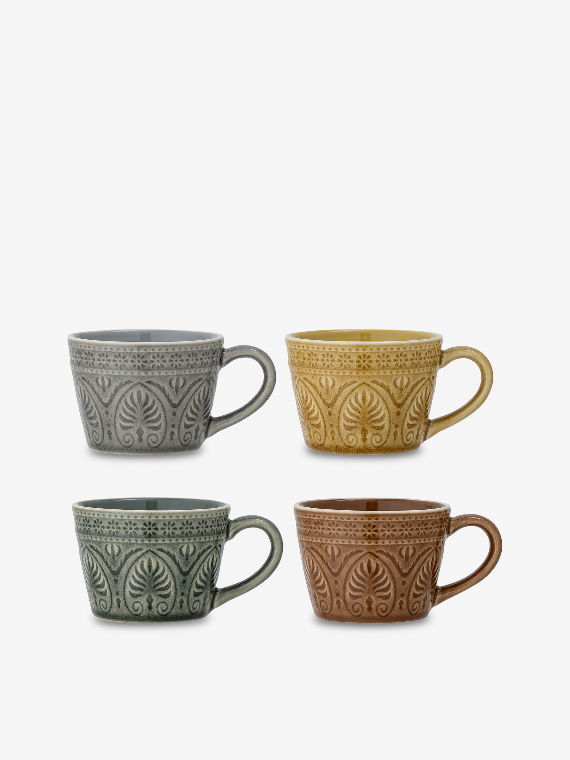 SET 4 TASSES RETRO GRES - BLOOMINGVILLE Multicolore , Maison Bensimon