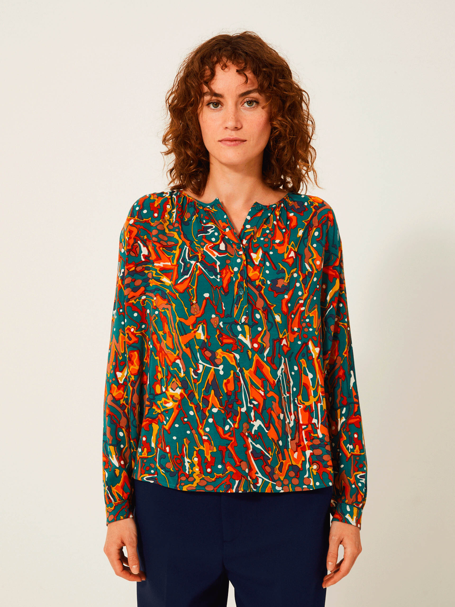 BLOUSE JOANIE ML  Sky view , Pr&ecirc;t-&agrave;-porter Bensimon