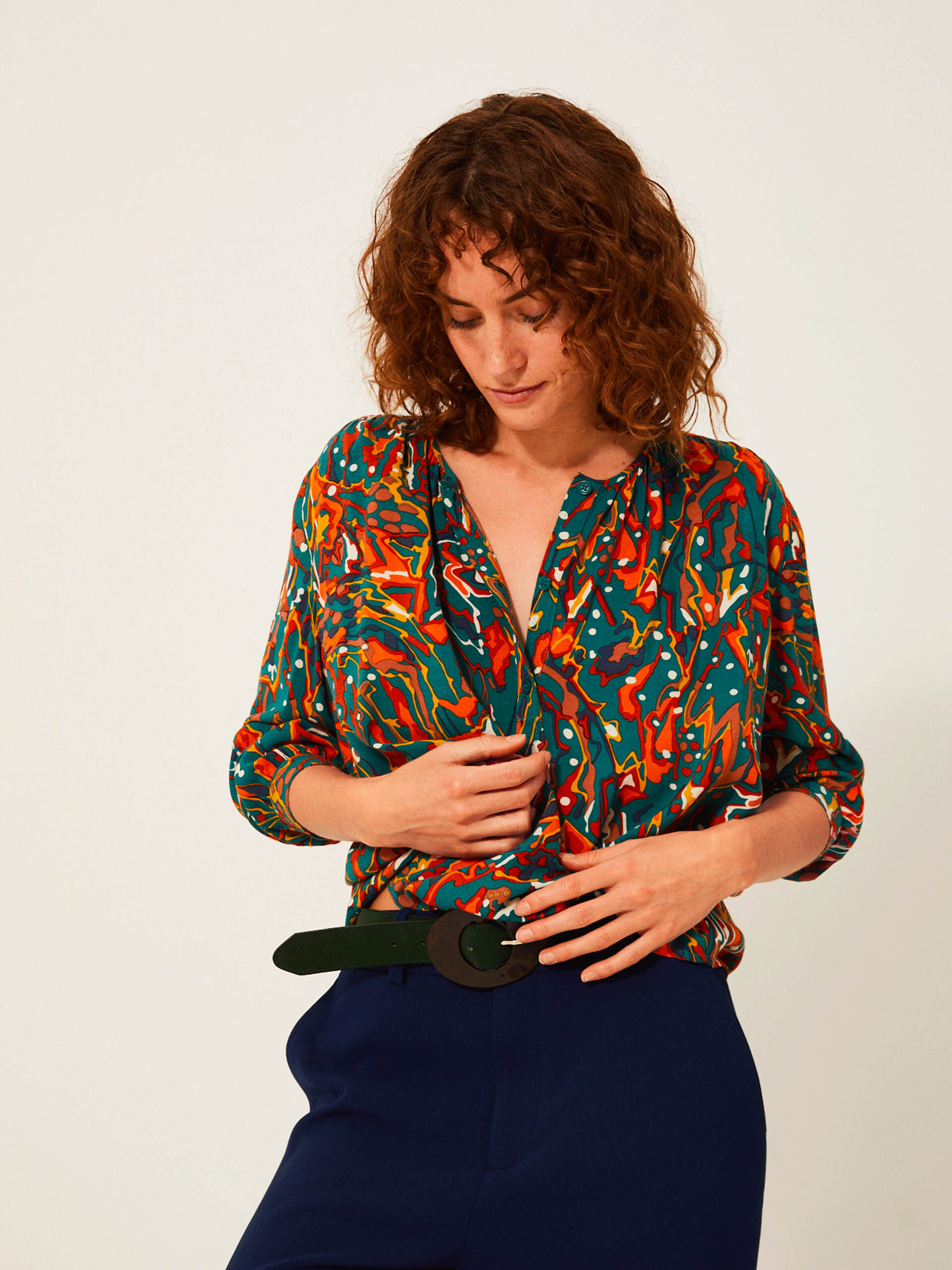 BLOUSE JOANIE ML  Sky view , Pr&ecirc;t-&agrave;-porter Bensimon