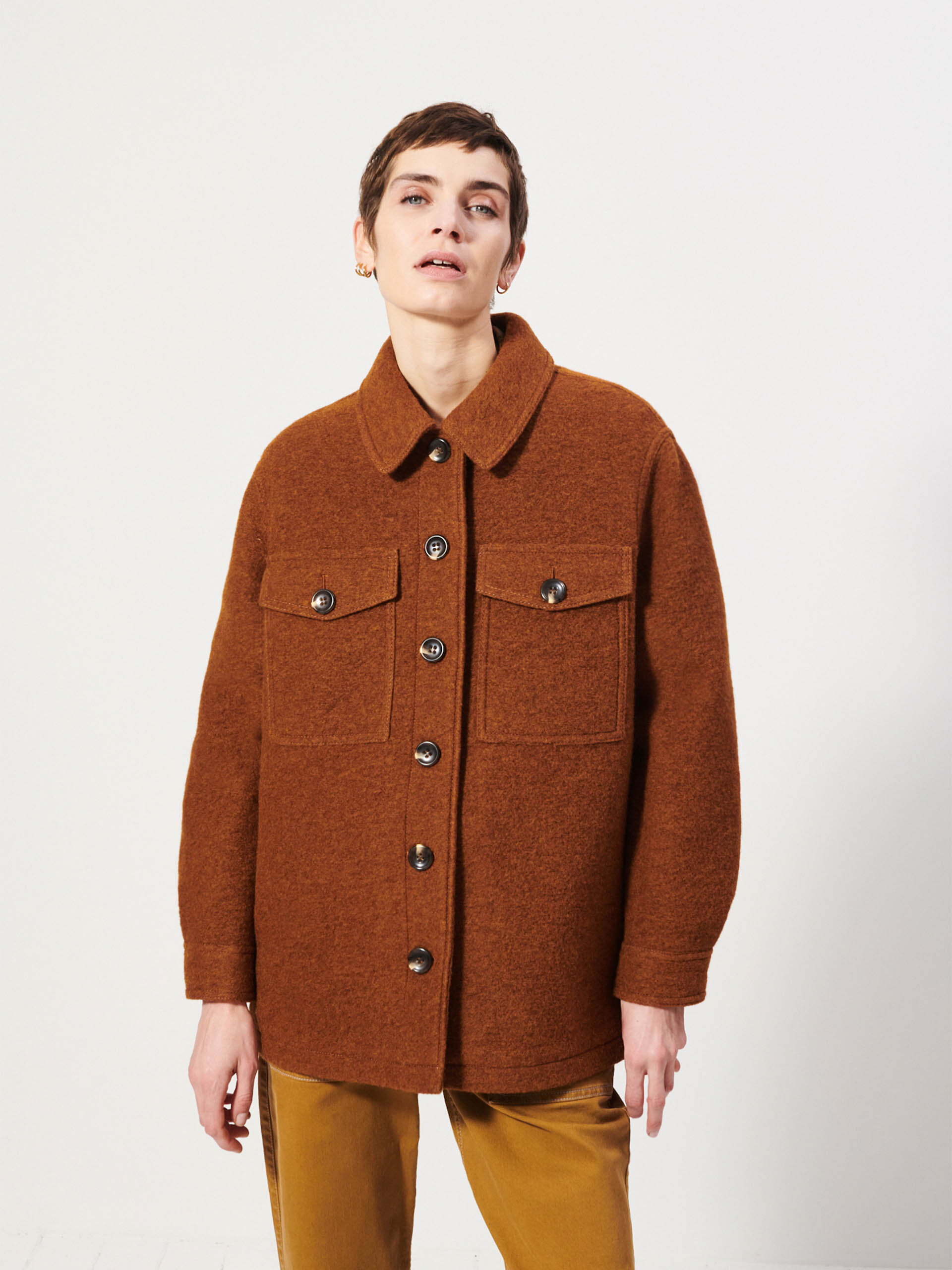 VESTE KOEN  Noisette , Pr&ecirc;t-&agrave;-porter Bensimon
