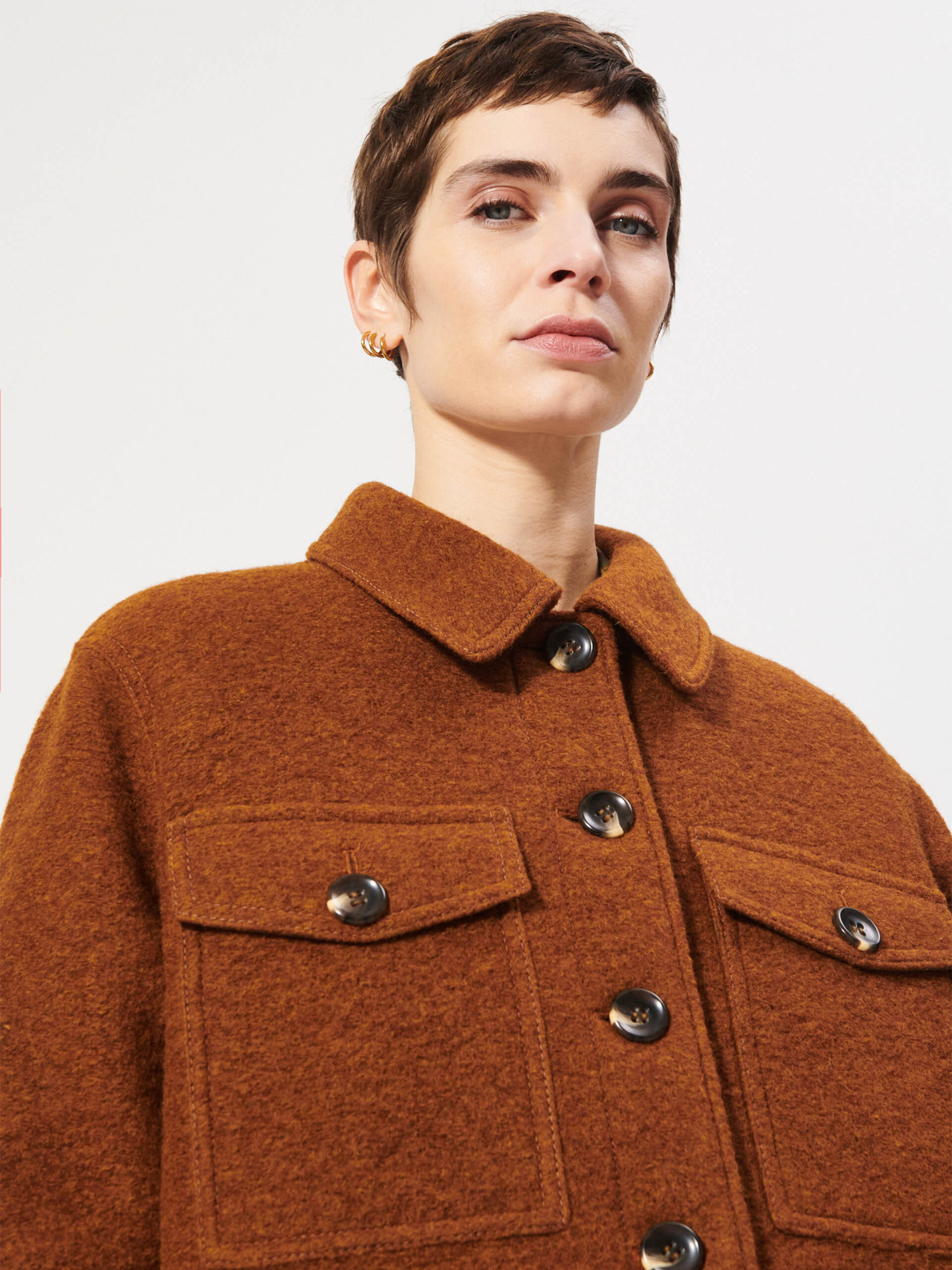 VESTE KOEN  Noisette , Pr&ecirc;t-&agrave;-porter Bensimon