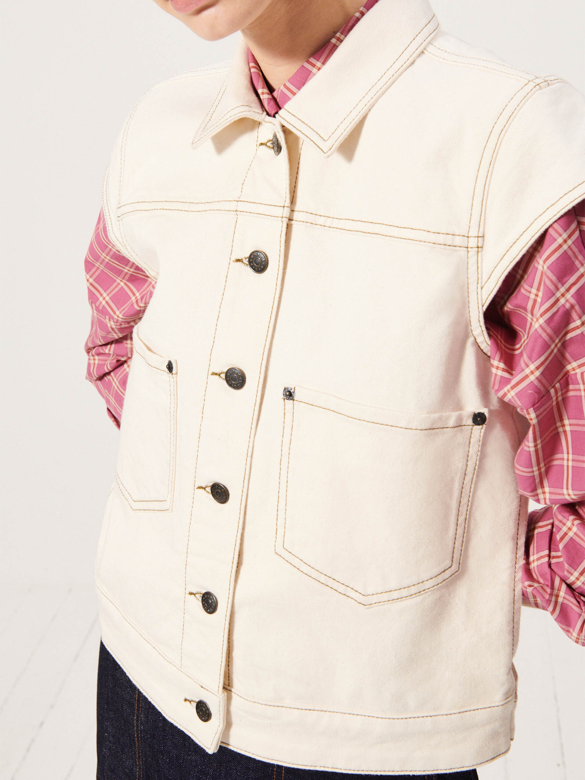 VESTE KINDACA  Ecru , Pr&ecirc;t-&agrave;-porter Bensimon