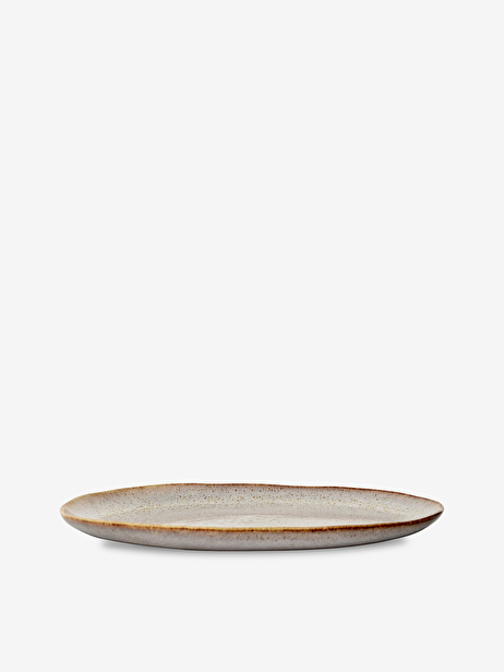 GRANDE ASSIETTE RAW GRES NATUREL - BLOO...  Naturel , Maison Bensimon