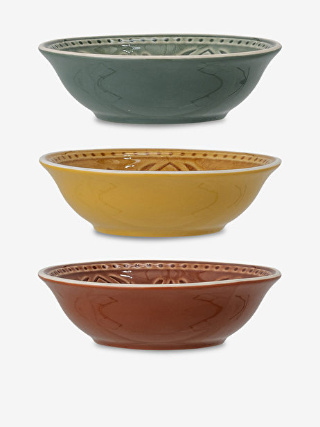 SET DE 3 BOWLS RETRO GRES D13 - BLOOMINGVILLE  Multicolore , Maison Bensimon