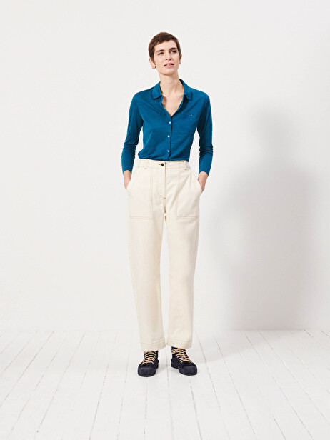 PANTALON HUGUES  Ecru , Prêt-à-porter Bensimon
