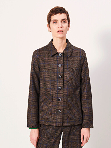 VESTE GOLTA  Flanelle checks , Prêt-à-porter Bensimon
