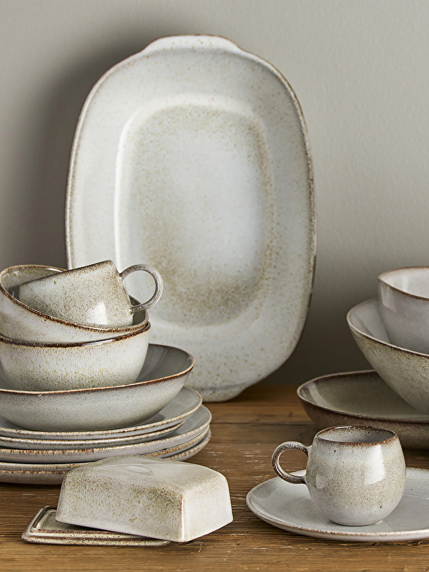 ASSIETTE RAW NATURE S D22 GRES - BLOOMINGVILLE  Naturel , Maison Bensimon