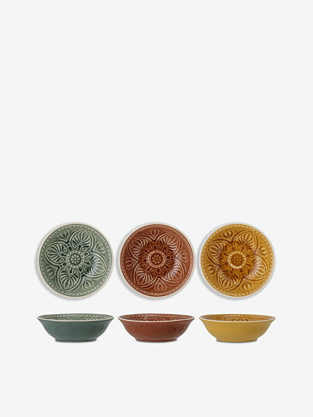 SET DE 3 BOWLS RETRO GRES D13 - BLOOMINGVILLE Multicolore , Maison Bensimon