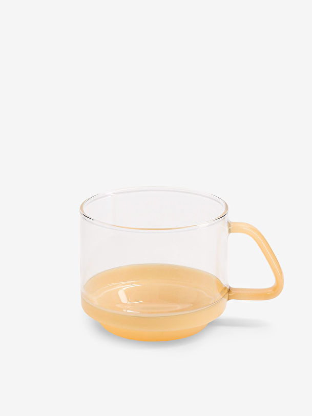 SET 2 TASSES MILKY JAUNE BOROSILICATE Jaune , Maison Bensimon
