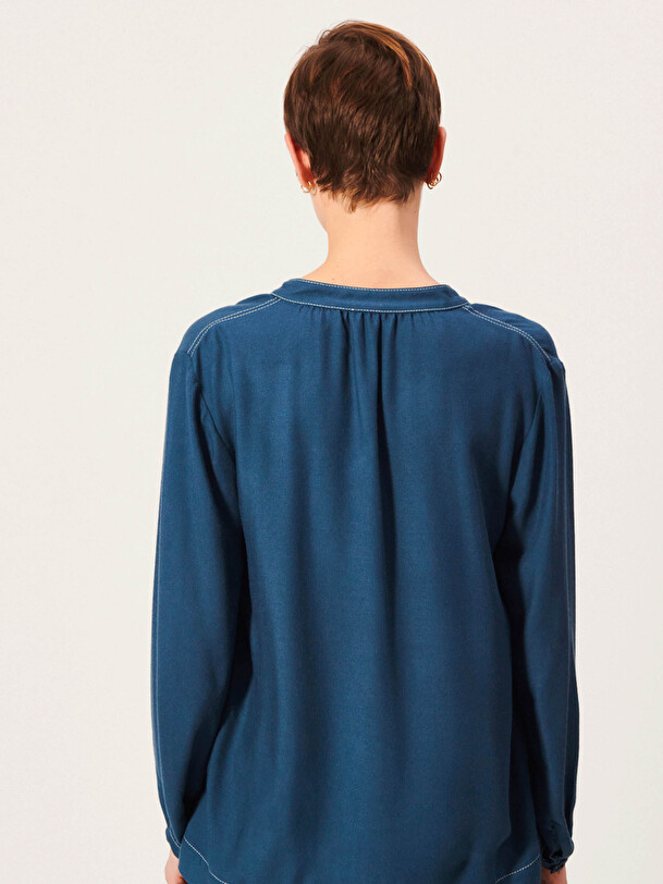 BLOUSE AZENOR  Cobalt , Pr&ecirc;t-&agrave;-porter Bensimon