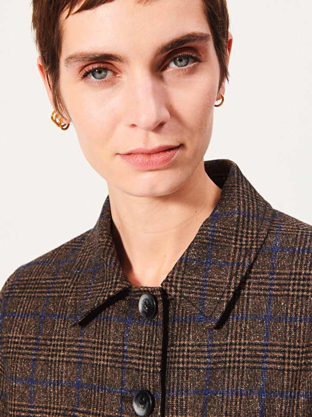 VESTE GOLTA  Flanelle checks , Pr&ecirc;t-&agrave;-porter Bensimon