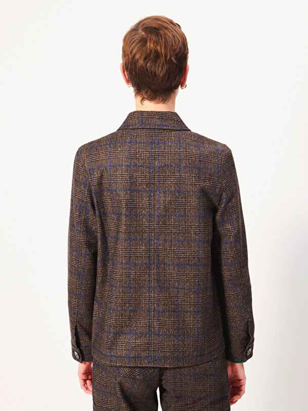 VESTE GOLTA  Flanelle checks , Pr&ecirc;t-&agrave;-porter Bensimon