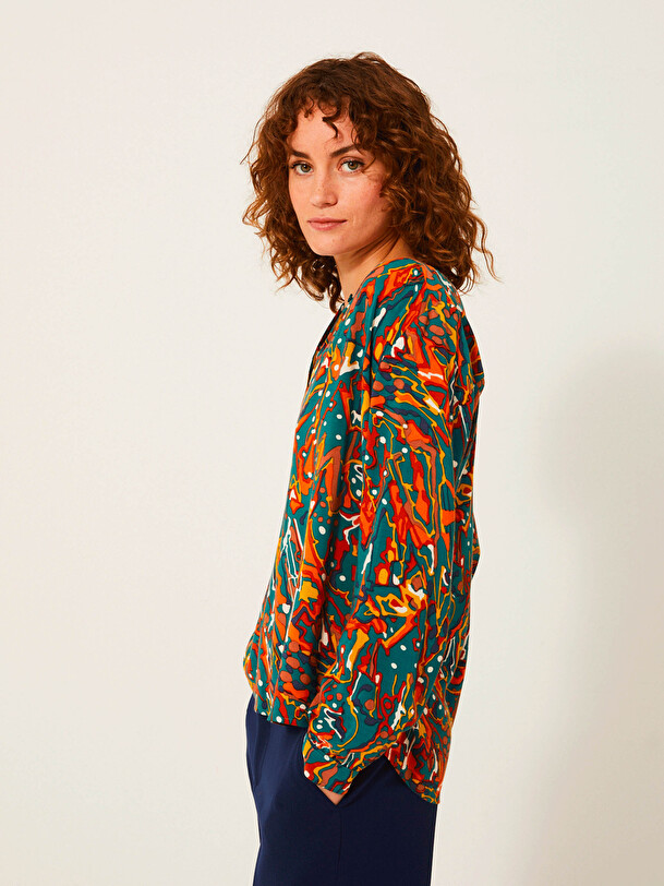 BLOUSE JOANIE ML  Sky view , Pr&ecirc;t-&agrave;-porter Bensimon