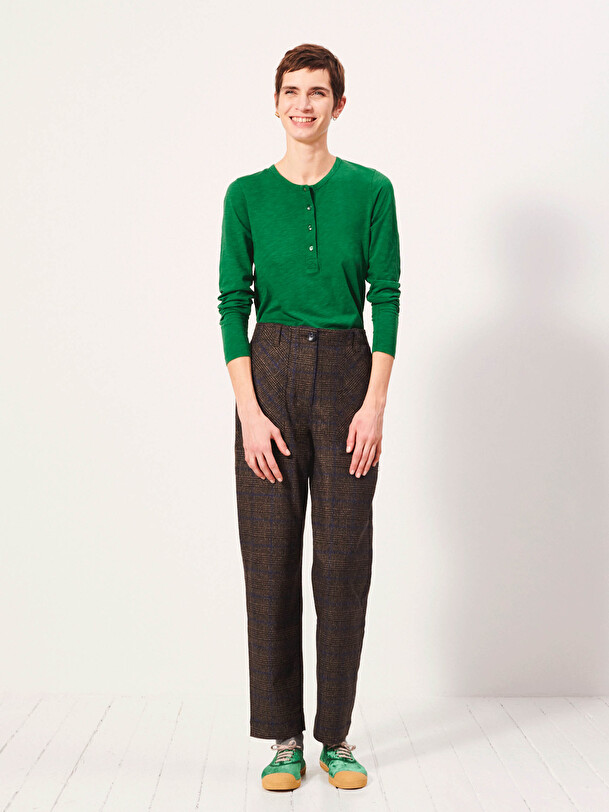 PANTALON HUGUES  Flanelle checks , Pr&ecirc;t-&agrave;-porter Bensimon