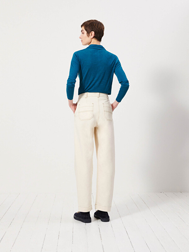 PANTALON HUGUES  Ecru , Pr&ecirc;t-&agrave;-porter Bensimon