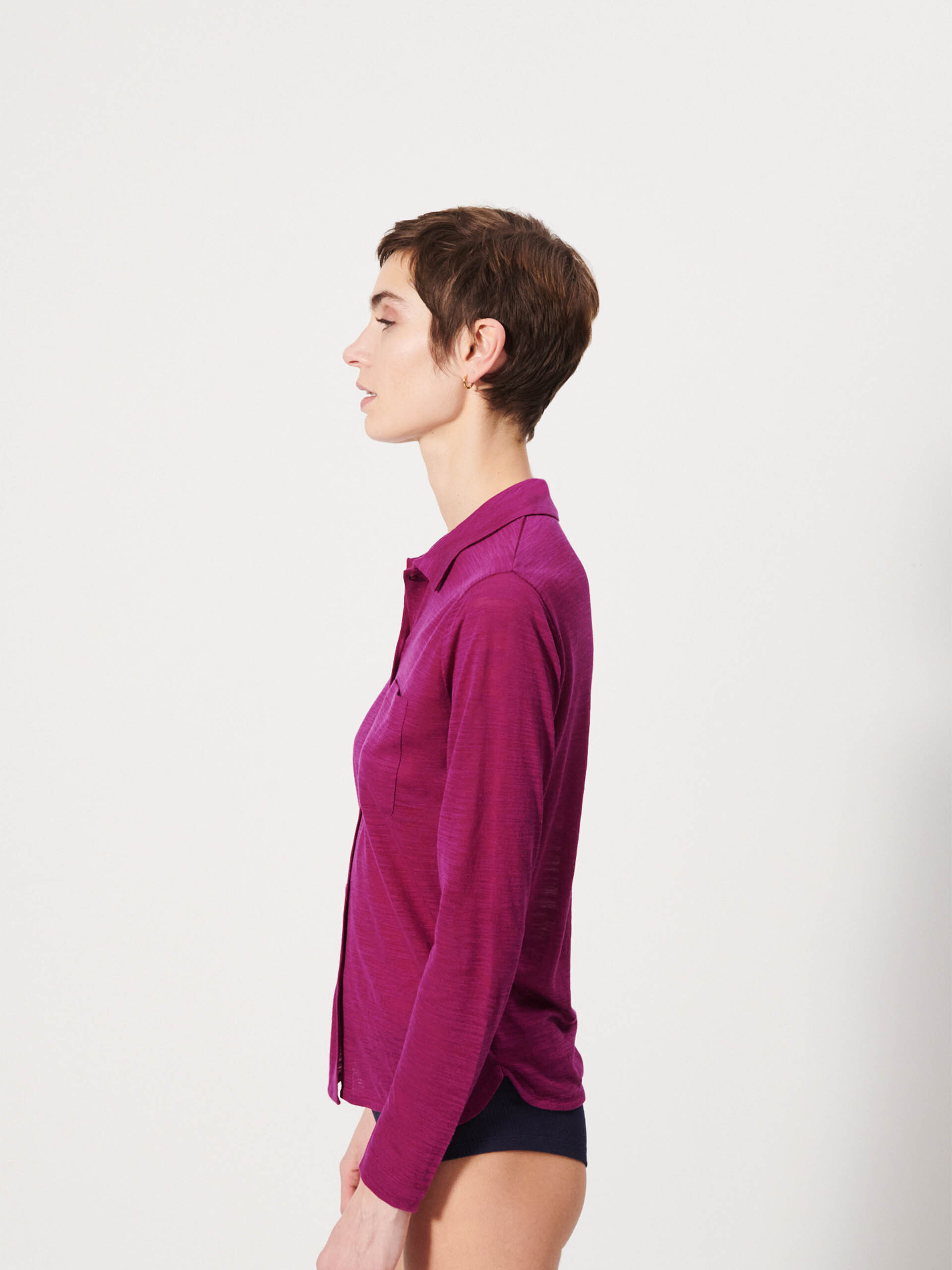 CHEMISE CYLENE  Amarante , Pr&ecirc;t-&agrave;-porter Bensimon
