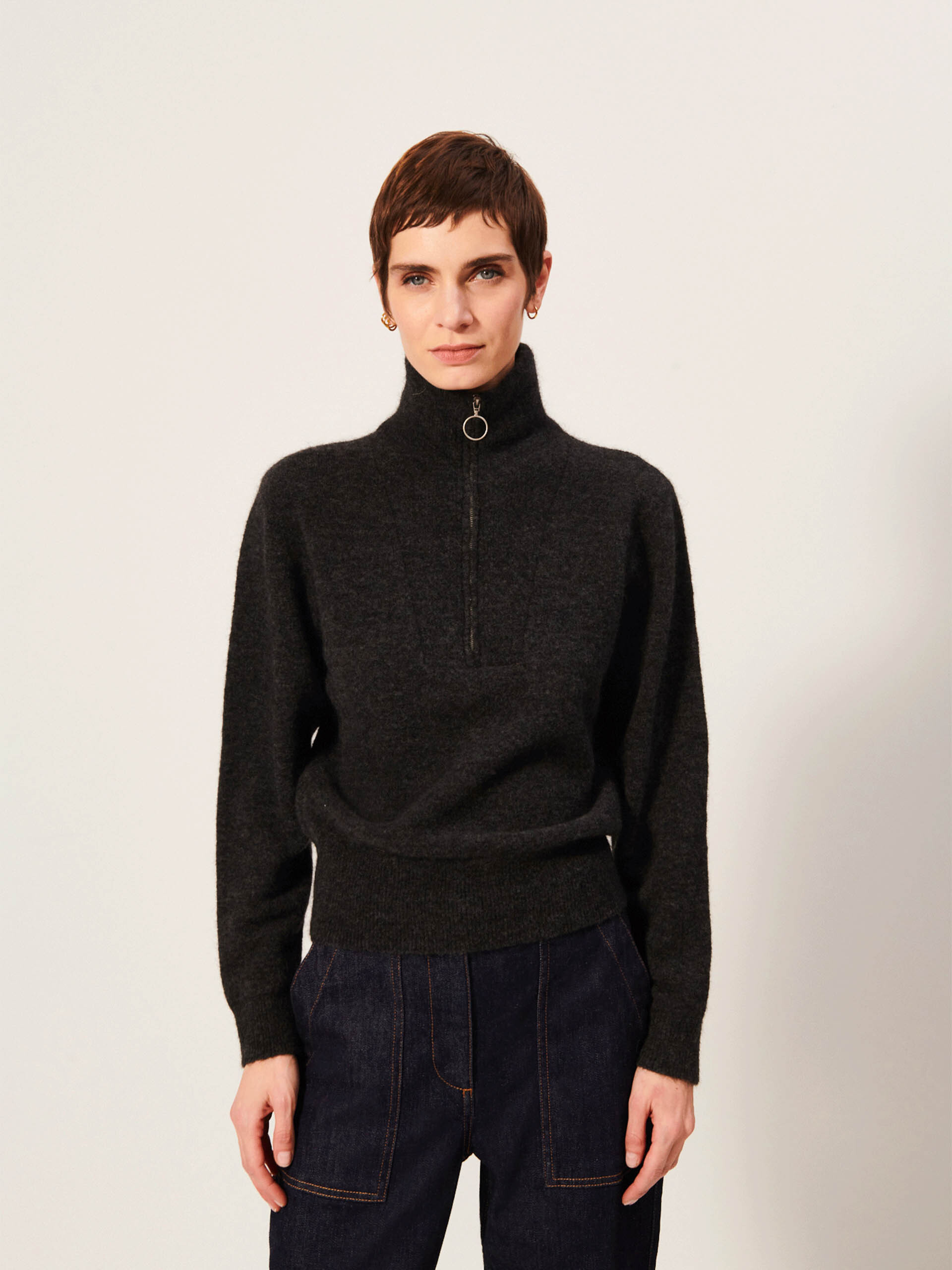 PULL GREG  Gris chine , Pr&ecirc;t-&agrave;-porter Bensimon