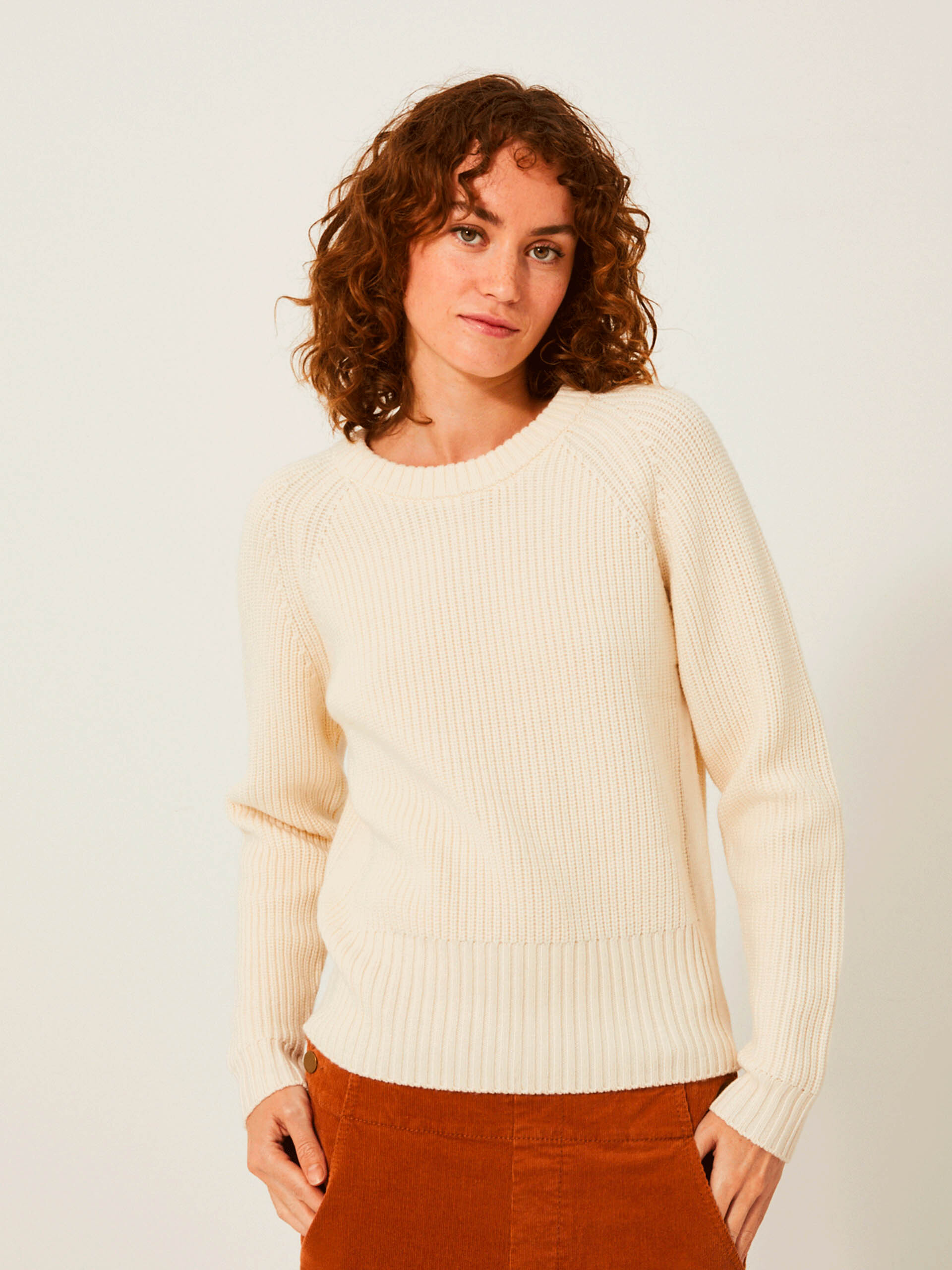 PULL INDICO  Ecru , Pr&ecirc;t-&agrave;-porter Bensimon