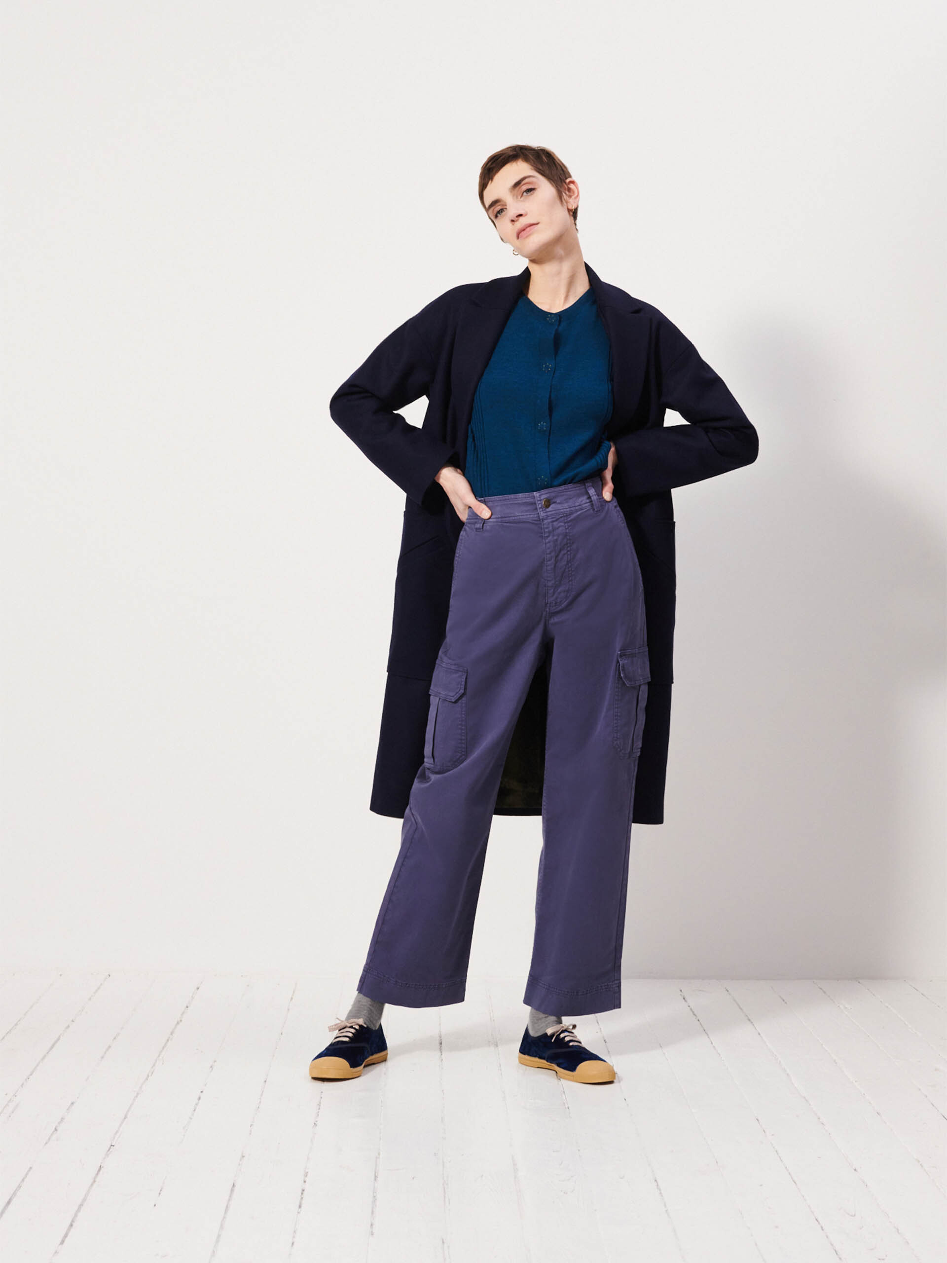 MANTEAU KACEY  Marine , Pr&ecirc;t-&agrave;-porter Bensimon