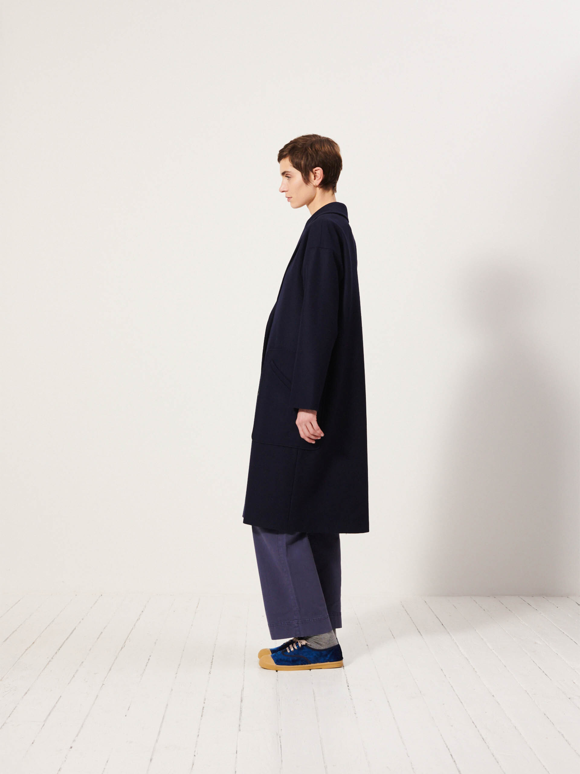 MANTEAU KACEY  Marine , Pr&ecirc;t-&agrave;-porter Bensimon