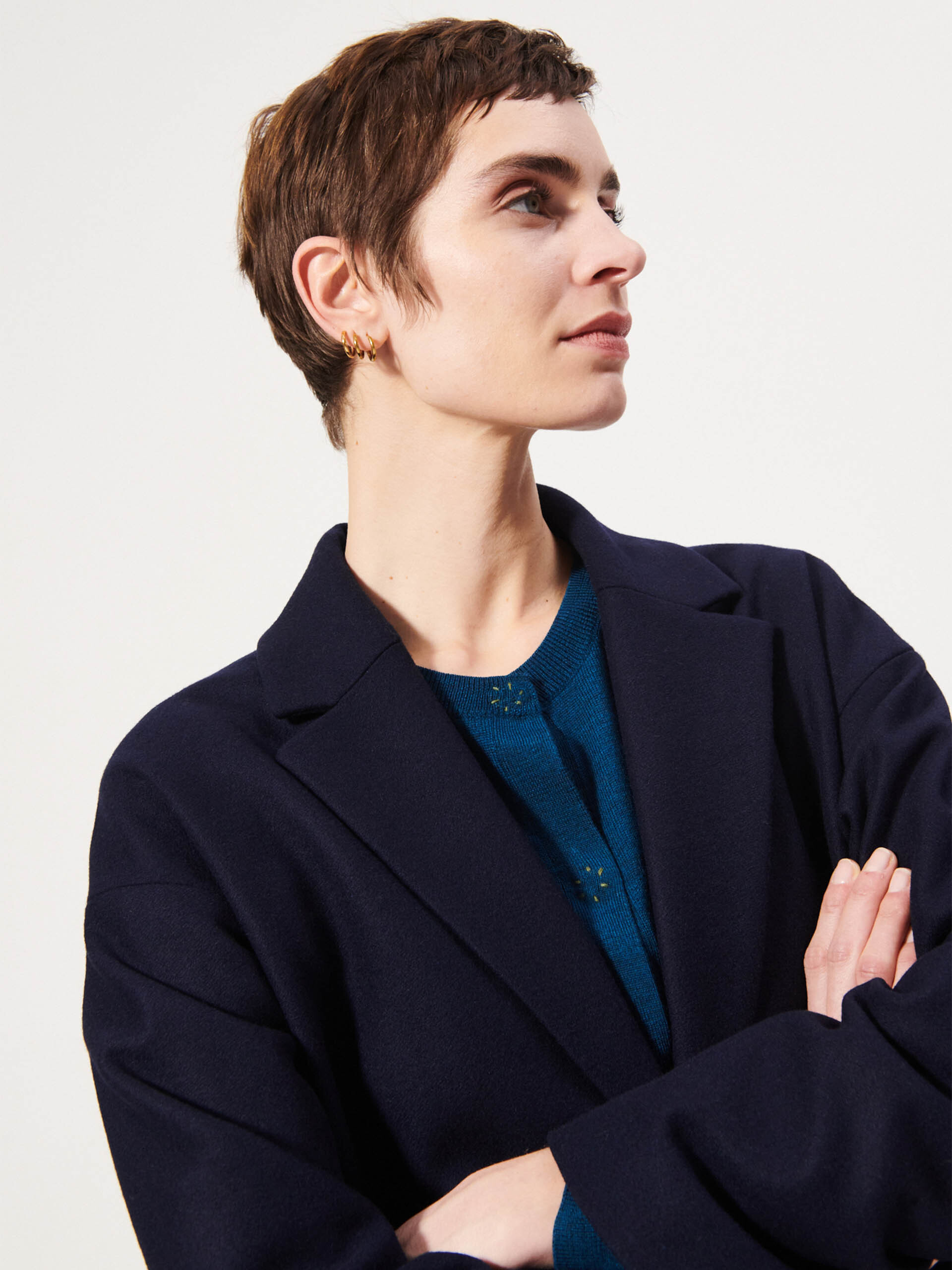 MANTEAU KACEY  Marine , Pr&ecirc;t-&agrave;-porter Bensimon