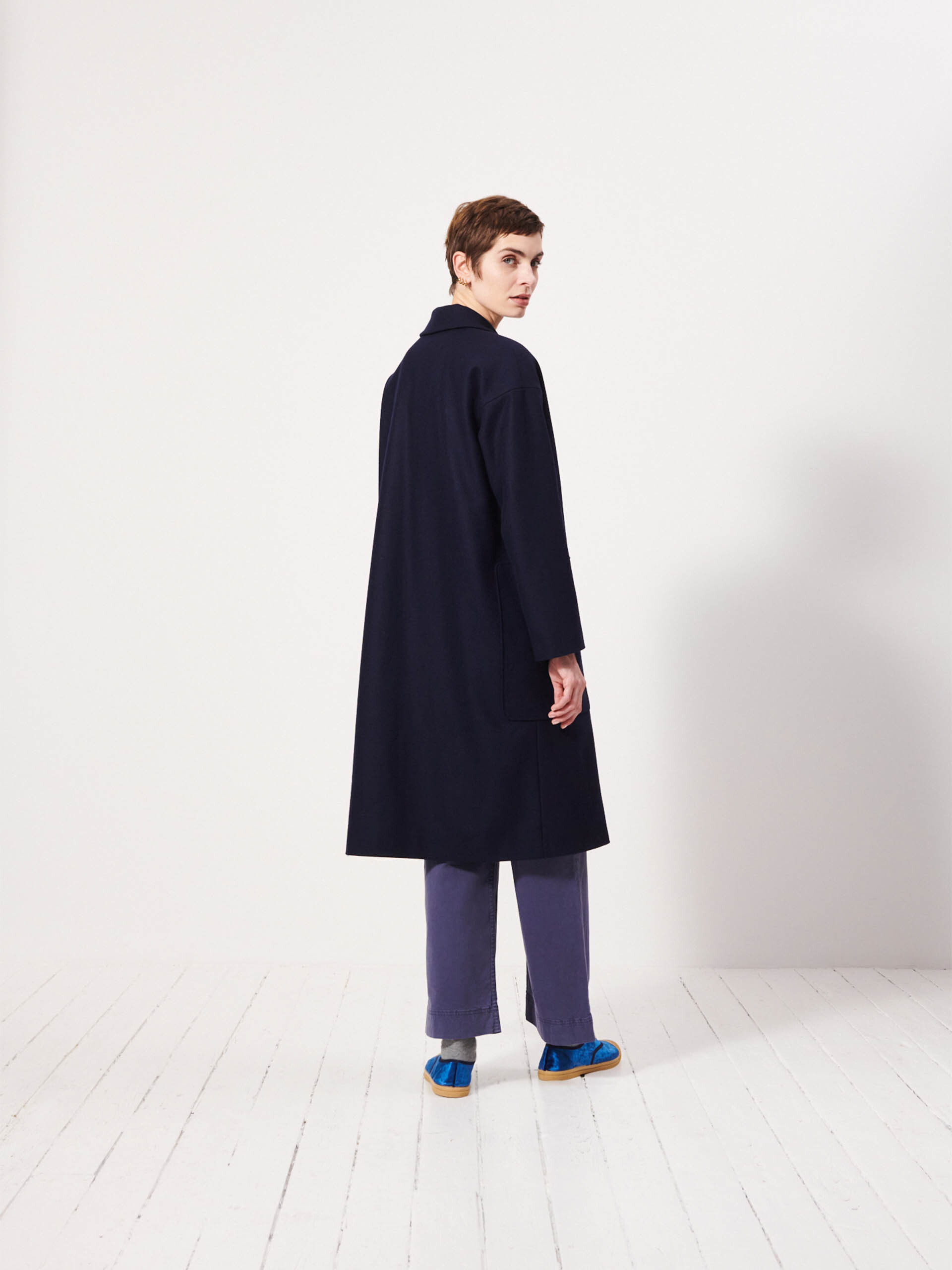 MANTEAU KACEY  Marine , Pr&ecirc;t-&agrave;-porter Bensimon